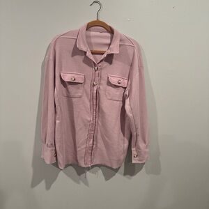 Elegant Pink Button-Down Shirt for Women